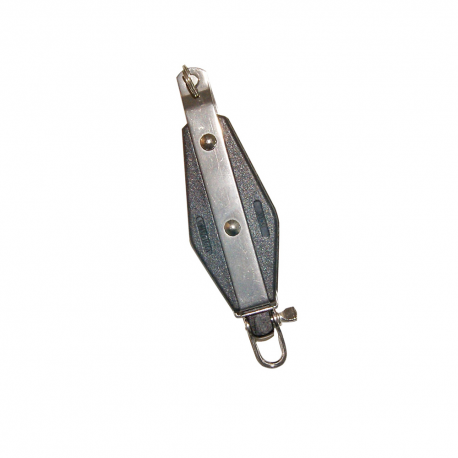 Poulie violon double Ø 10 mm avec ringot et roulements à billes - Viadana