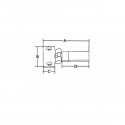 Butée de porte/fenêtre coulissante en acier inoxydable AISI 316