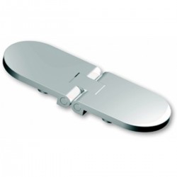 Mirror polished stainless steel wire hinges - Dimensions 100 x 36 mm.