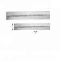 Non-drilled stainless steel strip hinge, mirror polished