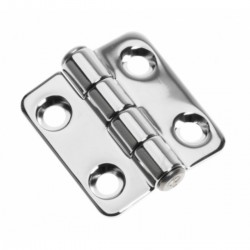 Charnière en acier inoxydable AISI 316 poli miroir - Dimensions 40 x 38 mm.