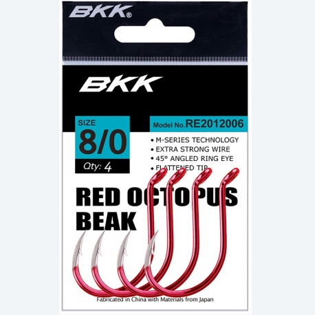 BKK Red Octopus Beak N.6/0 amo da pesca rosso