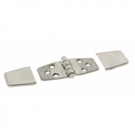 Bisagra con tapa de acero inoxidable AISI 316 - Dimensiones 76 x 37