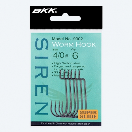 BKK Siren Worm Hook N.1 amo offset dritto