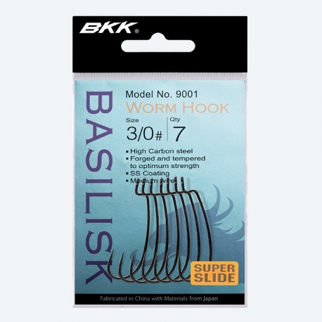 BKK Basilisk Worm Hook N.1 amo offset straight-gap