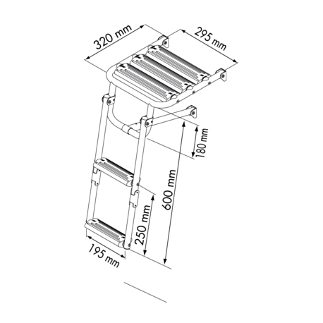 Plate-forme arrière en PVC