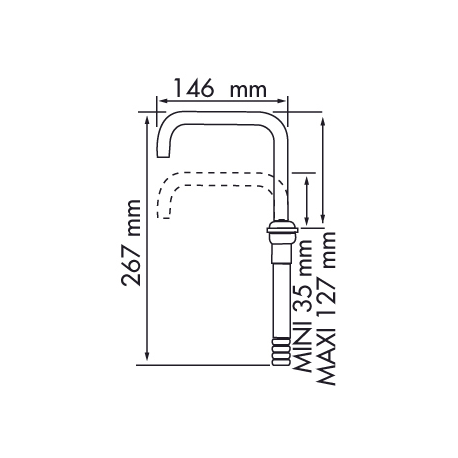 Bec pivotant télescopique