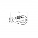 Mousqueton en acier inoxydable AISI 316 avec fixation par vis