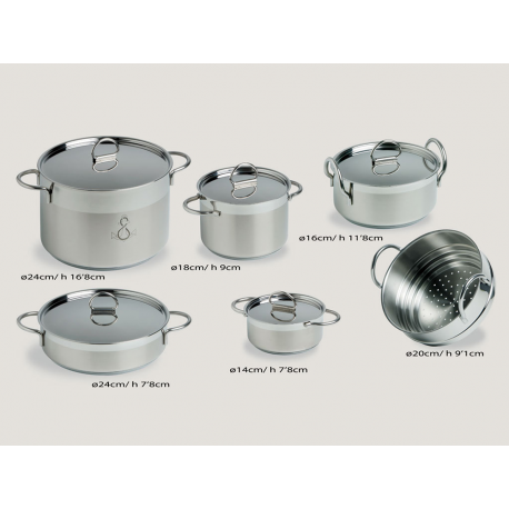 Ensemble de cuisine empilable 11 pièces