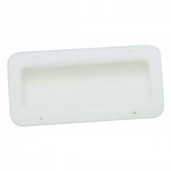 Hvitt PVC-håndtak med innfelt hull