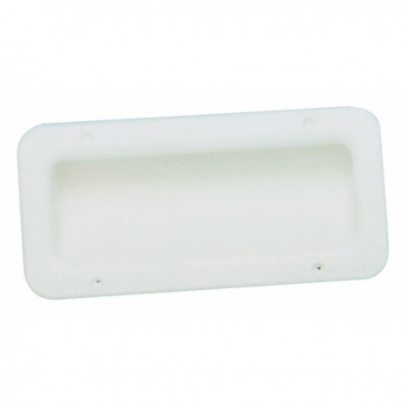 White PVC recessed handle