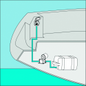 Vierkante nis met douchekop