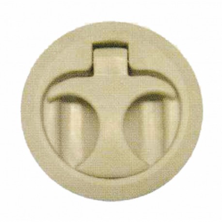 Serviettenheber aus weißem Nylon mit Federgriff und Druckknopfverschluss