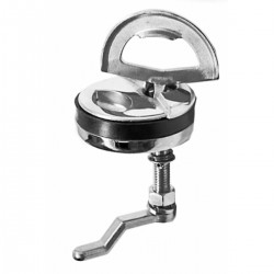 Flush closing flap in polished Aisi 316 steel