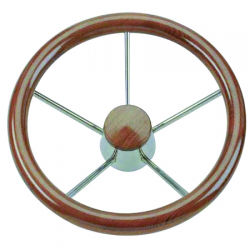 T4CT steering wheel with teak wood grip - Savoretti