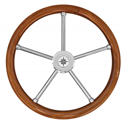Volante T6IN con empuñadura de madera de teca - Savoretti