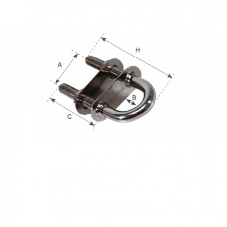 Spiegelgepolijst roestvrijstalen U-beugel - Deluxe-serie