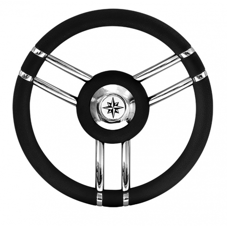 T27 steering wheel Ø 350 mm. with soft plastic handle - Savoretti