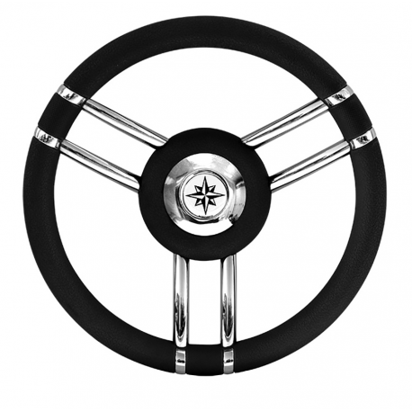 Volante T27 da Ø 350 mm. con impugnatura in plastico morbido - Savoretti