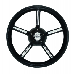 V56 steering wheel, Ø 350 mm, with soft plastic grip - Ultraflex 2