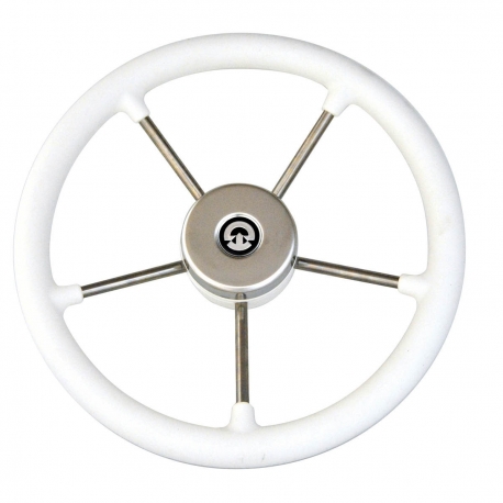VR02 steering wheel Ø 350 mm. with soft plastic handle - Riviera