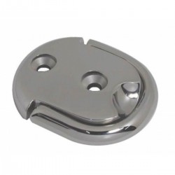 Oval plate in stainless steel AISI 316