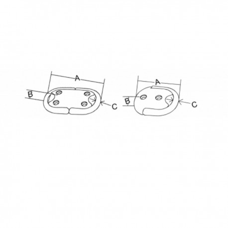 Plaque ovale en acier inoxydable AISI 316