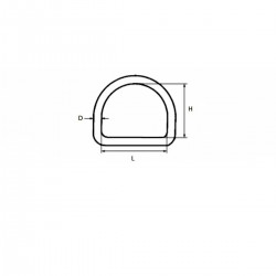 Stainless steel "D" ring 2