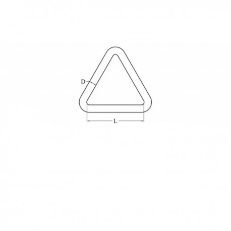 Triangle in stainless steel Aisi 316