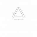 Triangle in stainless steel Aisi 316