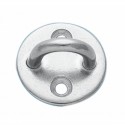 Placa redonda de acero inoxidable AISI 316 con orificios para horquillas y tornillos