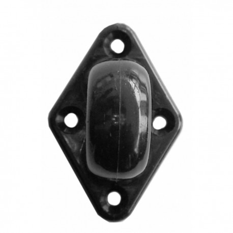 Plaque en nylon avec cavalier et quatre trous de fixation