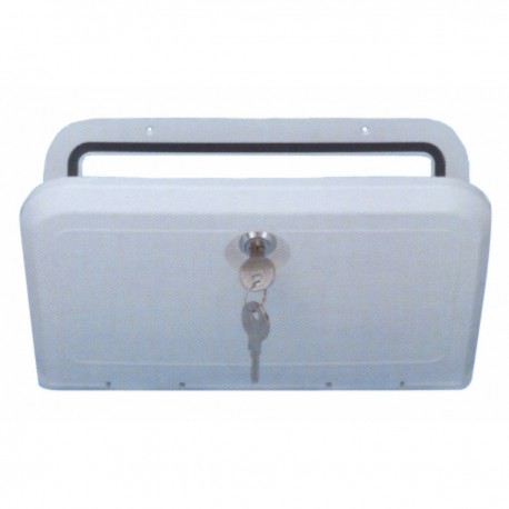 White ASA door with lock