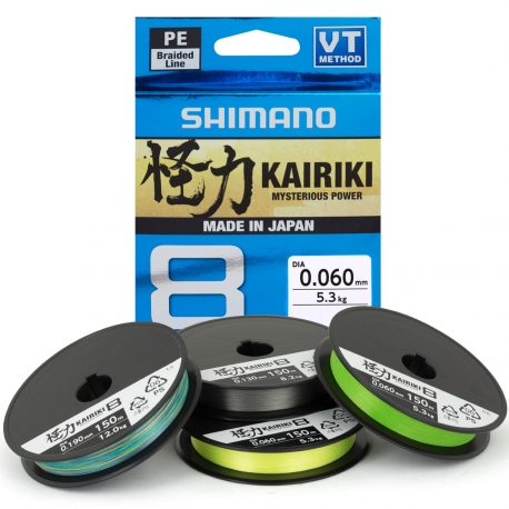 Shimano Kairiki 8 VT 0.13MM geflochten 150M mantis grün