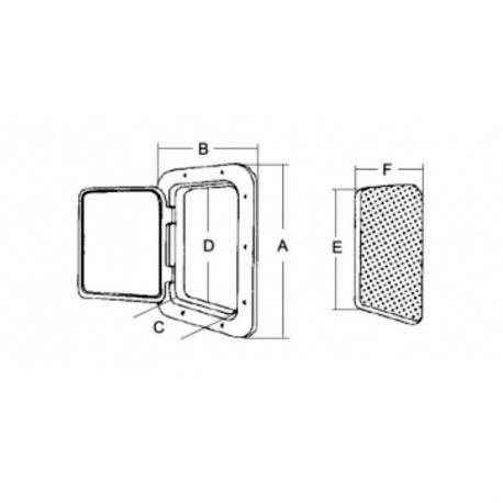 White ASA door with lock