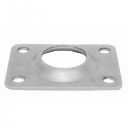 Base rectangular recta de acero inoxidable