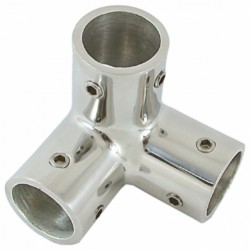 Three-way 90° angle micromolded stainless steel AISI 316