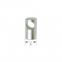 Central fitting for handrail in mirror polished AISI 316 stainless steel