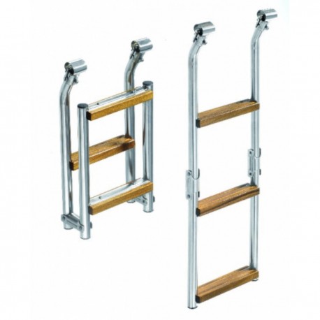Escalera de acero inoxidable de tres peldaños para la plataforma de baño