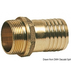 Male cast and turned brass hose connector