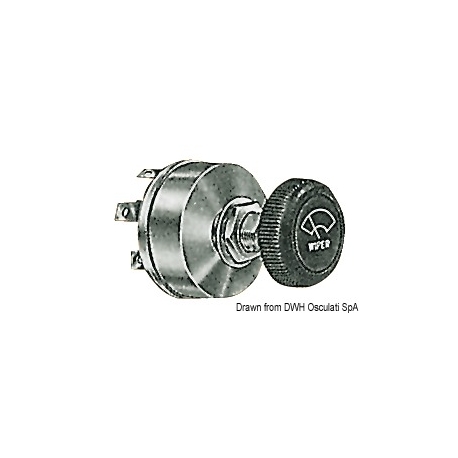 Two-speed adjustable windshield wiper control switch