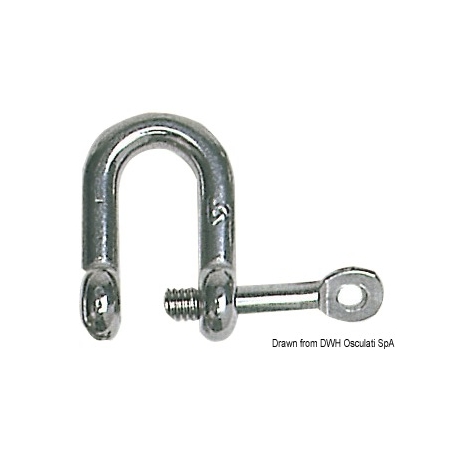 Shackle with captive axle