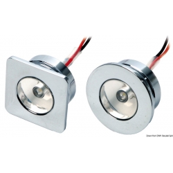 Infälld LED-taklampa i mässing framtill
