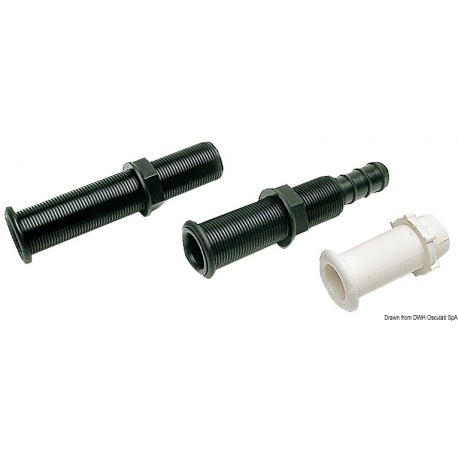 Bushing for water drainage to be combined with expansion plugs