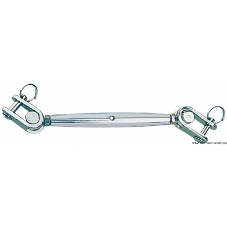 Turnbuckle with two articulated forks