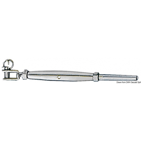 Tendeur avec fourche fixe et borne à enfoncer