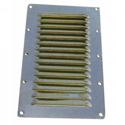 Vertical stainless steel air intake - Dimensions 228 x 127 mm.
