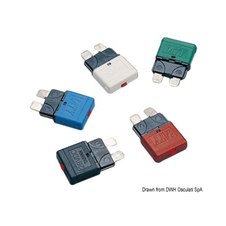 12/24 V reclosable lamellar fuses