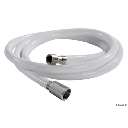 Vit PVC-duschslang med nät