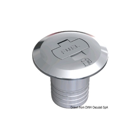Chromed brass cap with key